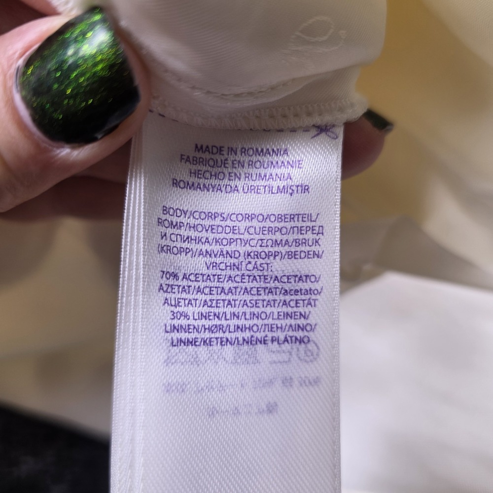 Ralph Lauren Purple Label Leora Linen Blend Pants Womens 10 White $1690 - Picture 4 of 12